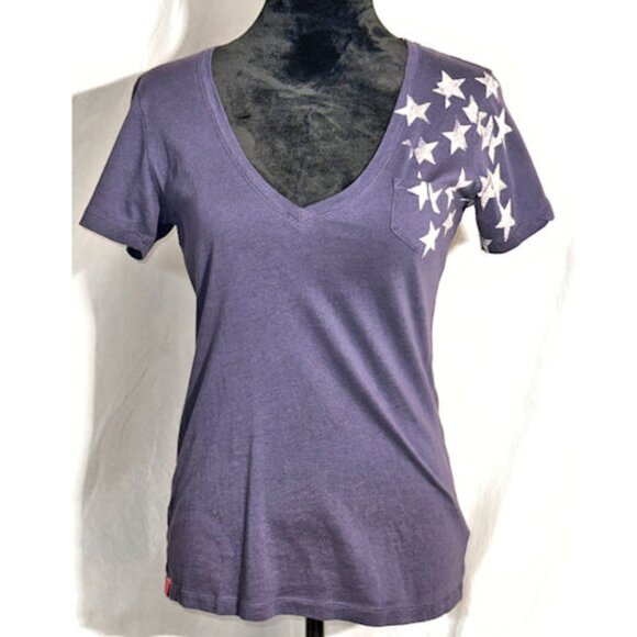 GAP Tops - Gap Shirt, Stars, Blue T-Shirt, Size Small